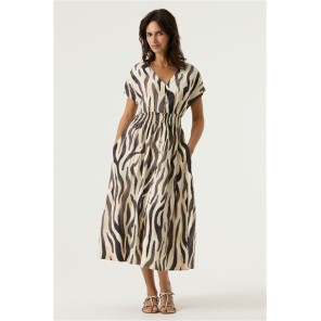 Garcia Jurk Tijger print Q260080 Turtledove 2 Bruin Garcia Jurk Tijger print Q260080 Turtledove 2 Bruin